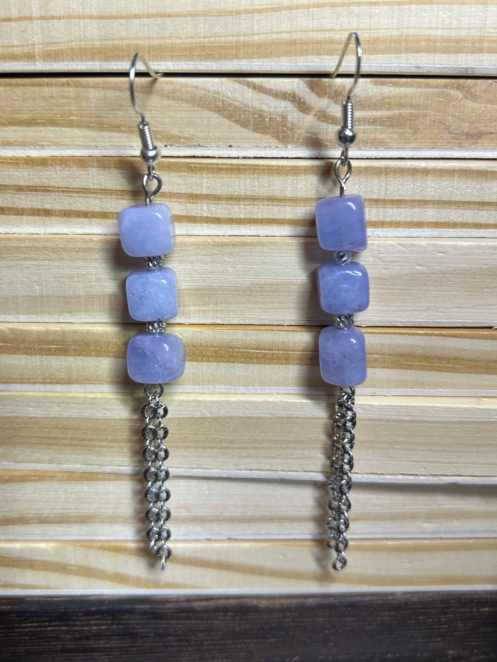 3/$25 Aquamarine Stone Drop Earrings